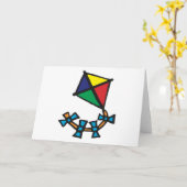 凧カラフル カード (黄色い花)