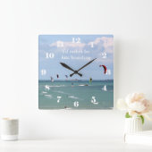 凧揚げにしたい スクエア壁時計 (ホーム)