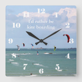 凧揚げにしたい スクエア壁時計