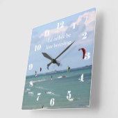 凧揚げにしたい スクエア壁時計 (傾斜)