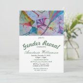 凧飛んでいるベビー性発現パーティの招待状 招待状 (スタンド正面)