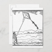 凧飛んでいる ポストカード (正面/裏面)