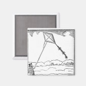 凧飛んでいる マグネット (正面/裏面)