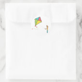 凧飛んでいる ラウンドシール (バッグ)