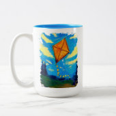 凧-マグはえは行きます ツートーンマグカップ (左)