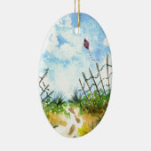 凧-水彩画はえは行きます セラミックオーナメント (右)