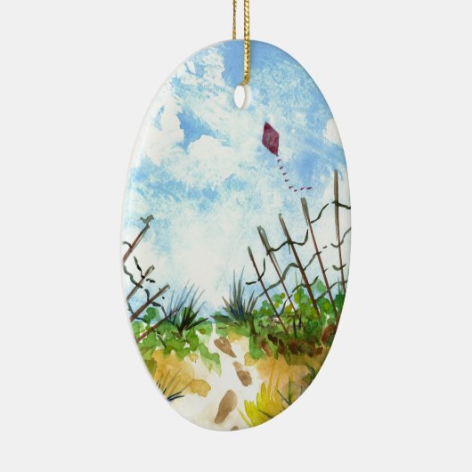 凧-水彩画はえは行きます セラミックオーナメント (右)