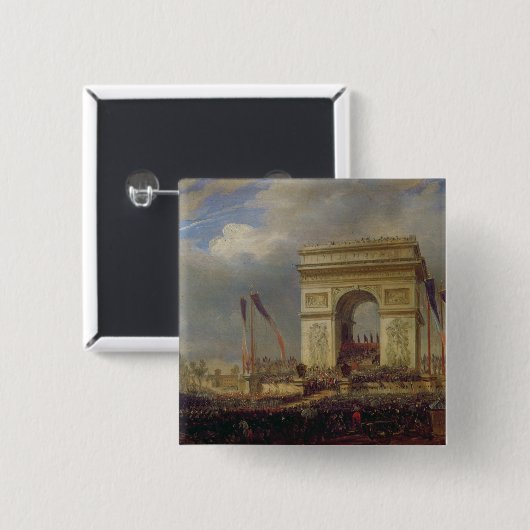 凱旋門のFete de la Fraternite 缶バッジ (正面&裏面)