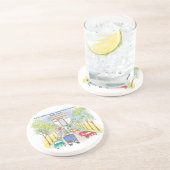 凱旋門インクと水彩画アーお洒落ト コースター (側面)