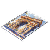 凱旋門ウォーターカラートラベルランドマークフランス ノートブック (左側)