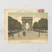 凱旋門デレトワールヴィンテージ葉書。 ポストカード (正面/裏面)