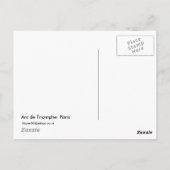 凱旋門パリ ポストカード (裏面)