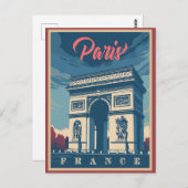 凱旋門ヴィンテージ葉書 ポストカード (正面/裏面)