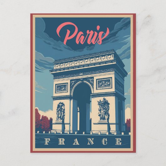 凱旋門ヴィンテージ葉書 ポストカード (正面)