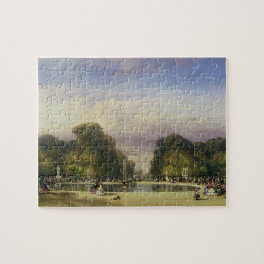 凱旋門付きのチュイルリー公園 ジグソーパズル (横)