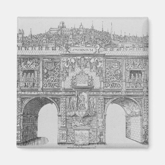 凱旋門、ウィリアム・キップ刻印、1604 マグネット (正面)
