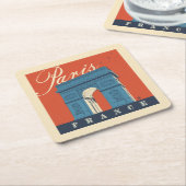 凱旋門 |フランス,パリ スクエアペーパーコースター (アングル)