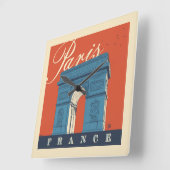 凱旋門 |フランス，パリ スクエア壁時計 (傾斜)