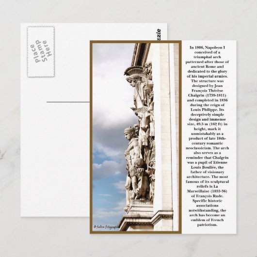 凱旋門 ポストカード (正面/裏面)