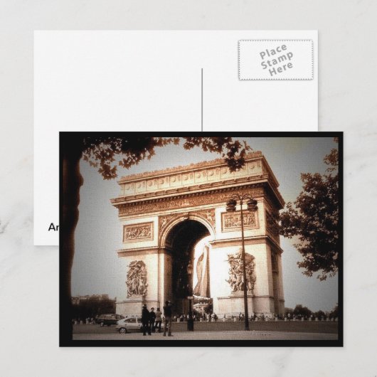 凱旋門 ポストカード (正面/裏面)