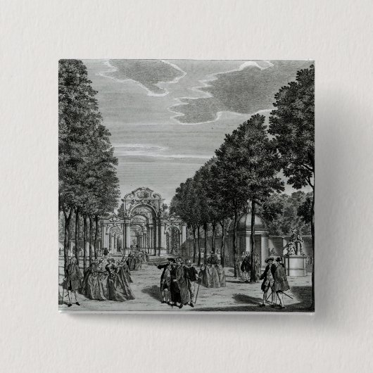 凱旋門、南のHandelの彫像 缶バッジ (正面)