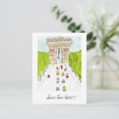 凱旋門、日付の保存!!! 案内ポストカード (スタンド正面)