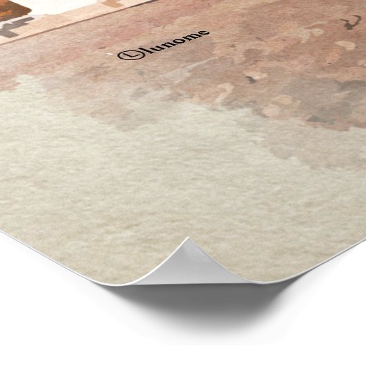 凱旋門（水色） ポスター (角)