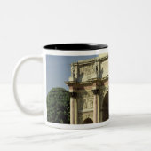 凱旋門du Carrouselの眺め ツートーンマグカップ (左)
