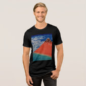凱風快晴 (赤富士) トライブレンドTシャツ (正面全面)