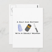 凶器を備えた塩と電池 ポストカード (正面/裏面)