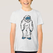 凶暴なイエティ - 北極の神話の獣 トライブレンドTシャツ (正面)