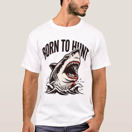 凶暴なサメの出現 Tシャツ (正面)