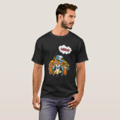 凶暴なタイガー轟音の野生動物 Tシャツ (正面フル)