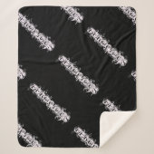 凶暴なタトゥースタイルフォント シェルパブランケット (正面)