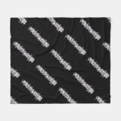 凶暴なタトゥースタイルフォント フリースブランケット (正面(横))