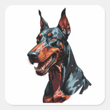 凶暴なドーベルマン肖像画 攻撃的な犬のギフト