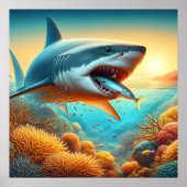 凶暴な水：サメが鳴る ポスター (正面)