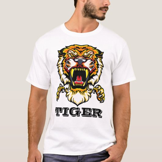 凶暴な轟音の虎 Tシャツ (正面)