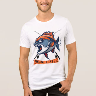 凶暴な魚のイラスト「ドラグテスター」 トライブレンドTシャツ