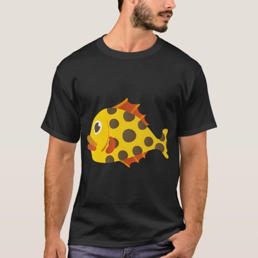 凶暴な黄色のピラニア Tシャツ (正面)