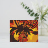 凶暴な – 琥珀とオレンジの生き物 ポストカード (スタンド正面)