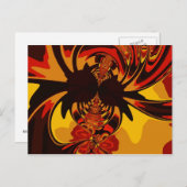 凶暴な – 琥珀とオレンジの生き物 ポストカード (正面/裏面)