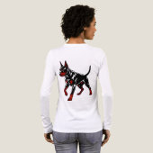 凶猛なドーベルマン番犬 トライブレンドＴシャツ (背面全体)