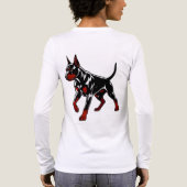 凶猛なドーベルマン番犬 トライブレンドＴシャツ (背面)