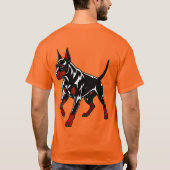 凶猛なドーベルマン番犬 Tシャツ (裏面)