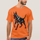 凶猛なドーベルマン番犬 Tシャツ (正面)