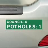 凸凹王国議会 0、凸凹 1 バンパーステッカー (車上)