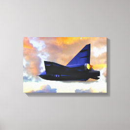 凸形のF2Yシーダーツに沿ってダーツする戦闘機 キャンバスプリント