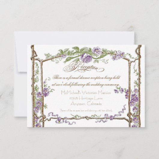 凸版印刷のスタイルのヴィンテージのフェイクなBoisの格子垣-青 招待状 (正面)