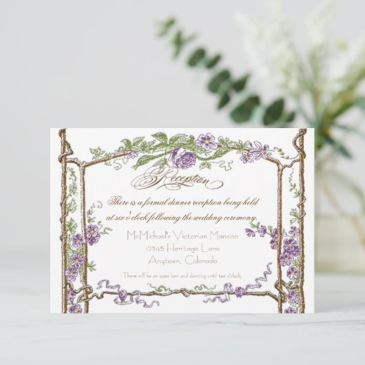 凸版印刷のスタイルのヴィンテージのフェイクなBoisの格子垣-青 招待状 (スタンド正面)